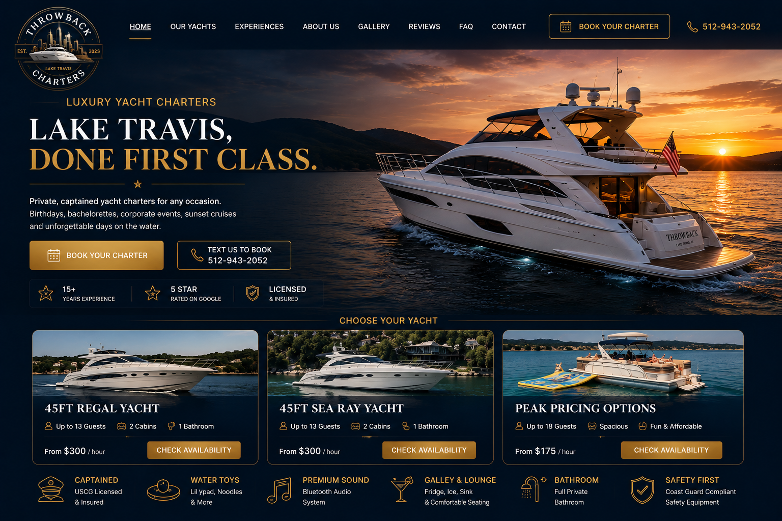 Lake Travis yacht charter